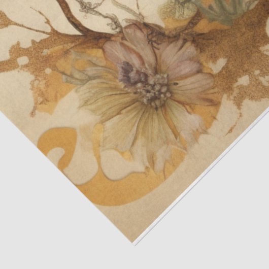 Floral Zebra Seidenpapier (Ausschnitt)