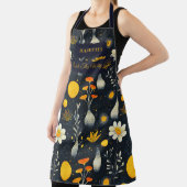 Floral Zen Kitchen Wear - Dunkelblau mit Golden Schürze (InSitu)