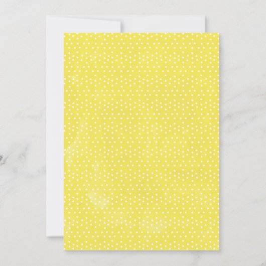 Floral Zitrone Hauptpresse Brautdusche Einladung (Rückseite)