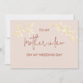 Floral Zu meiner Mutter in tiefer Höhe an meinem H Einladung (Vorderseite)