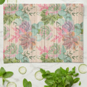 Floral zu Wood Popular Geschenk Geschirrtuch (Gefaltet)