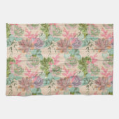 Floral zu Wood Popular Geschenk Geschirrtuch (Horizontal)
