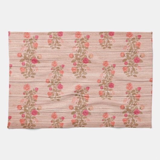 Floral zu Wood Popular Geschenk Geschirrtuch (Horizontal)