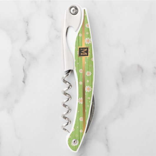 Floral zu Wood Popular Geschenk Kellnermesser (Vorderseite)