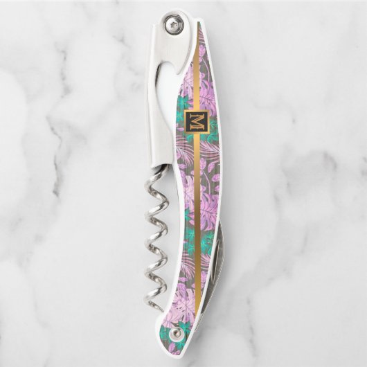 Floral zu Wood Popular Geschenk Kellnermesser (Vorderseite)