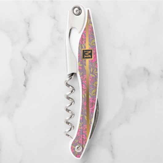 Floral zu Wood Popular Geschenk Kellnermesser (Vorderseite)