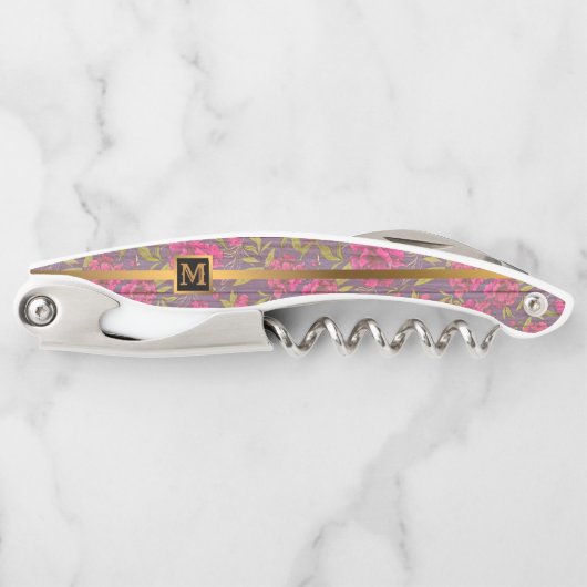 Floral zu Wood Popular Geschenk Kellnermesser (Vorderseite)