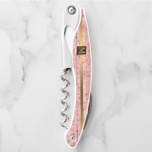 Floral zu Wood Popular Geschenk Kellnermesser (Vorderseite)