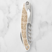 Floral zu Wood Popular Geschenk Kellnermesser (Rückseite)