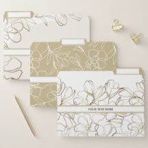 Floral Zuhause Office Personalisiert File Folder S