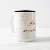 Floral Zwei Töne Zweifarbige Tasse (Vorderseite Links)