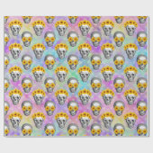 FLORALBOW SKULL WRAPPING PAPIER GESCHENKPAPIER (Flach)