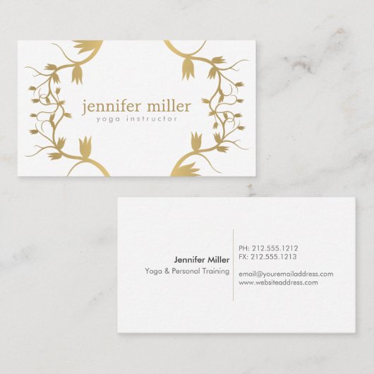FLORALBRANCHEN IN GOLD VISITENKARTE (Vorne/Hinten)