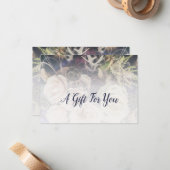 FloralCustom Foto Lila Florist Geschenkgutschein Mitteilungskarte (Vorderseite/Rückseite Beispiel)