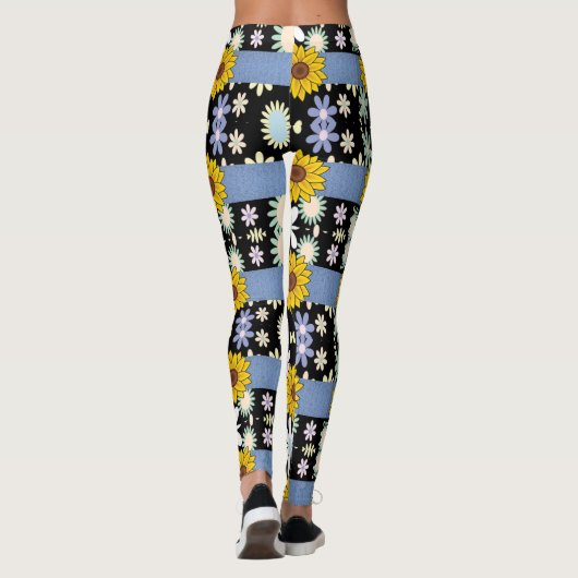 Floraldamen, lange Leggings (Rückseite)
