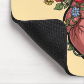 Florale anatomische Herzabbildung Mousepad (Ecke)