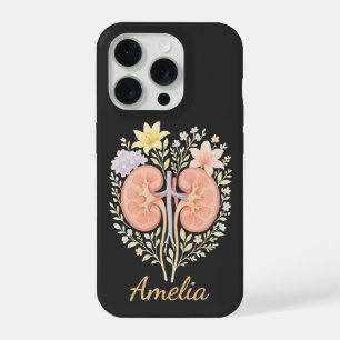 Florale Anatomische Nieren Nephrologie Krankenschw iPhone 15 Pro Hülle