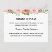 Florale Änderung Datum Postkarte (Vorderseite)