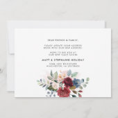 Florale Änderung der Adressaktualisierung Ankündigung (Rückseite)