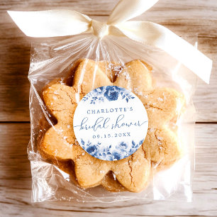 Florale Aquarell-Brautdusche Runder Aufkleber