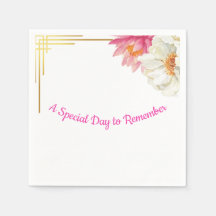 Florale Aquarell-Geburtstagsservietten