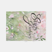Florale Aquarellfarbe personalisiert Genießen Sie  Fleecedecke (Vorderseite (Horizontal))