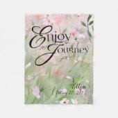 Florale Aquarellfarbe personalisiert Genießen Sie  Fleecedecke (Vorderseite)