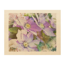 Florale Aquarellfarben und digitale Tinte