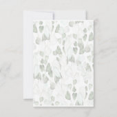 Florale Aquarellfarben werden bald zu einer flache Mitteilungskarte (Rückseite)