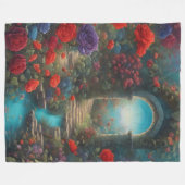 "Florale Archway Oasis" Fleecedecke (Vorderseite (Horizontal))