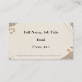 florale ästhetische Visitenkarte (Vorderseite)