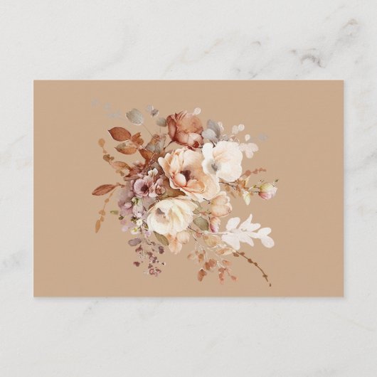 Florale Babydusche - Gewinnkarten Begleitkarte (Rückseite)