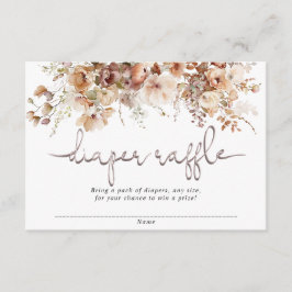 Florale Babydusche - Gewinnkarten Begleitkarte