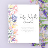 Florale Babydusche Spätabend Windeln Spiel Poster