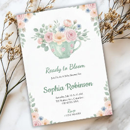 Florale Babyparty-Einladungskartengestaltung  Einladung