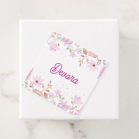 Florale Bas mitzas Gefälligkeitstasche Geschenkanhänger (Beispiel)