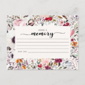 Florale Beerdigung mit einer Memory Condolences Ca Postkarte (Vorderseite)