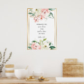 Florale Bibelstelle Poster (Küche)