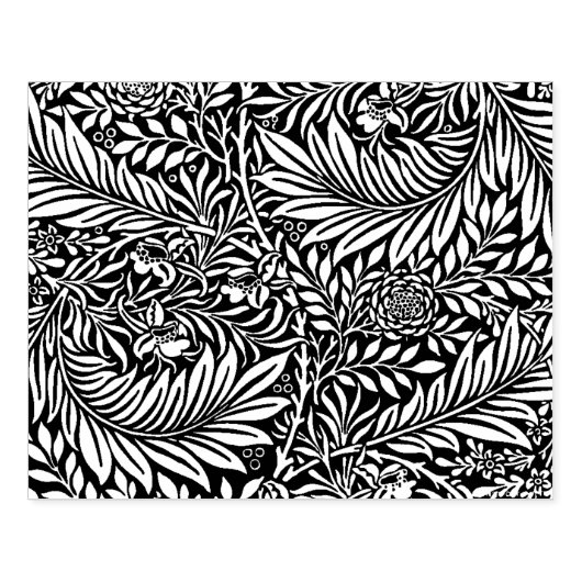 Florale Blätter - William Morris Gummistempel (Prägung)