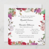 Florale Blume Feierliche Hochzeiten Probe Einladung (Vorderseite)