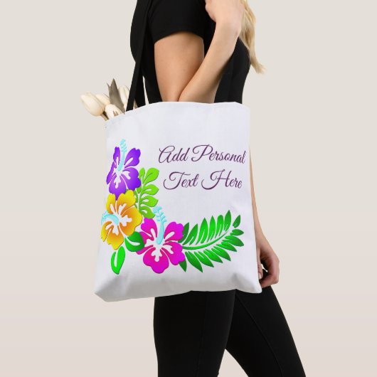 Florale Blume personalisieren Totbeutel Tasche (Von Nahem)