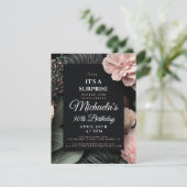 Florale Blume Überraschende Geburtstagsparty Einladung (Stehend Vorderseite)