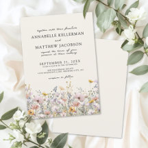 Florale Boho Beige Wildflower Hochzeit