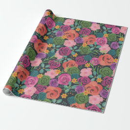 florale boho Rose elegante botanische Blume Geschenkpapier
