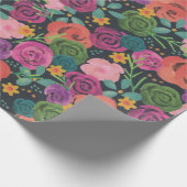 florale boho Rose elegante botanische Blume Geschenkpapier (Ecke)