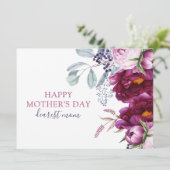 Florale Botanische Muttertagskarte (Stehend Vorderseite)