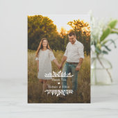 Florale Brackets Flasche Vielen Dank Note Card Einladung (Stehend Vorderseite)