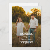 Florale Brackets Flasche Vielen Dank Note Card Einladung (Vorne/Hinten)