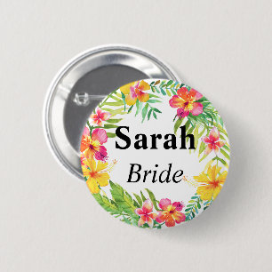 Florale Braut Button