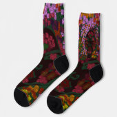 Florale Braut Socken (Linkes Detail)